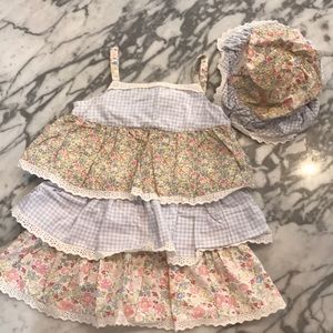 6/$15 Gymboree 3 tiered dress blue gingham